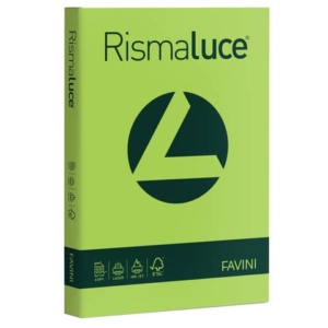 Carta colorata Favini Rismaluce colori forti 200 g/m² A4 pistacchio - Risma da 125 fogli - A67M104