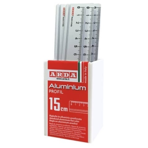 Righello in alluminio anodizzato Arda Profil 15 cm - conf. 15 pezzi - 17915BAR