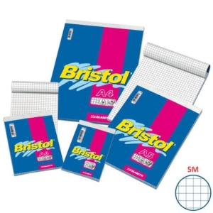 Blocco punto metalico Blasetti BRISTOL 60 ff quadretti 5M A6 10X15cm 1026