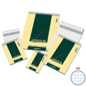 Blocco spiralato Blasetti ARISTON con copertina goffrata 3 colori 60 g/m² 5M A6 10X15 cm - 1086