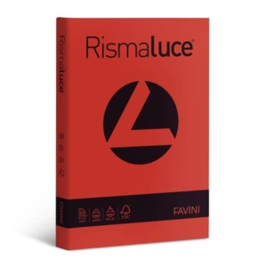 Carta colorata Favini Rismaluce colori forti 140 g/m² A3 scarlatto - Risma da 200 fogli - A65C213