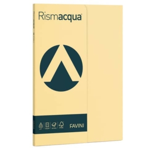 Carta colorata Favini Rismacqua colori tenui 200 g/m² A4 camoscio 02 - Risma da 50 fogli - A69R544