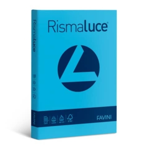 Carta colorata Favini Rismaluce colori forti 140 g/m² A3 azzurro - Risma da 200 fogli - A65G213