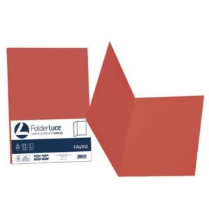 Cartellina semplice FAVINI FOLDER S cartoncino Simplex Luce&Acqua 200 g/m² 25x34cm scarlatto 61  conf.50 - A50C664