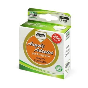 Angolini per album foto Lebez 1,8x2 cm Dispenser da 200 pezzi - 180L