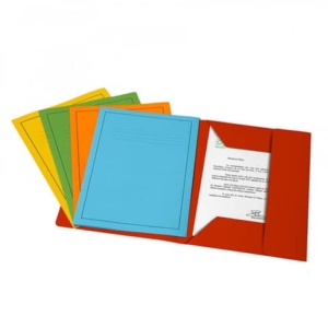 Cartella a 3 lembi Fraschini Bristol 25x33 cm con dorso espandibile fino a 2 cm rosso  conf. da 25 - 2015-R