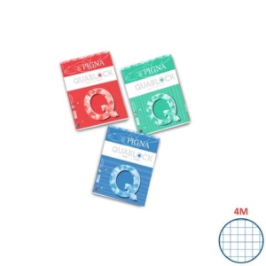 Ricambi per quaderni ad anelli Pigna Quablock - A4 - 80 g/m² - 50 ff - 4M - 00609774M