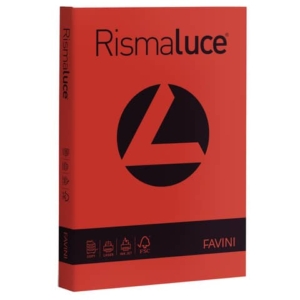 Carta colorata Favini Rismaluce colori forti 90 g/m² A4 scarlatto 61 - Risma da 300 fogli - A66C304