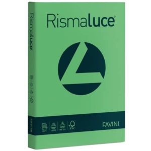 Carta colorata Favini Rismaluce colori forti 90 g/m² A4 verde 60 - Risma da 300 fogli - A66D304