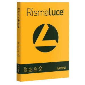 Carta colorata Favini Rismaluce colori forti 200 g/m² A4 giallo oro 52 - Risma da 125 fogli - A67H104
