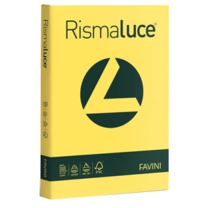 Carta colorata Favini Rismaluce colori forti 90 g/m² A4 giallo sole 53 - Risma da 300 fogli - A66B304