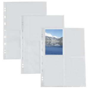 Buste a foratura universale Sei Rota Atla F per fotografie 8 spazi 10x15 cm trasparente  conf. 10 buste - 662501