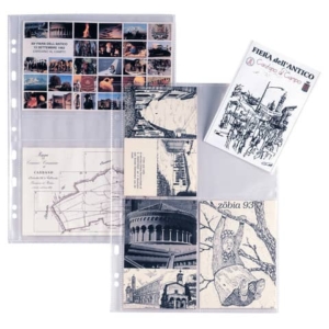 Buste a foratura univ. Sei Rota Atla FT per foto e cartoline 8 spazi 10x15 cm trasparente conf. 10 buste - 662511
