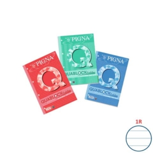 Ricambi per quaderni ad anelli Pigna Quablock Evolution - A4 - 80 g/m² - 40 ff - 1R - assortiti - 02112151R