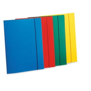 Cartellina a 3 lembi LEONARDI cordonatura multipla e chiusura con elastico A4 rosso - U110RO