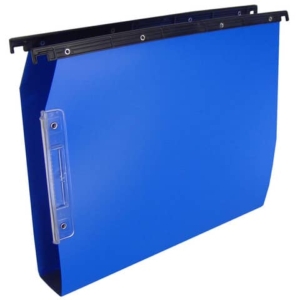 Cartelle sospese laterali per armadi CARTESIO PP 33 cm fondo a U 3 cm blu - Conf. 25 pezzi - 514 M Beta 3 -A3
