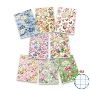 Maxi quaderno Pigna Nature Flowers A4 - 80 g/m² - 42 ff - 4M - assortiti - 02298854M