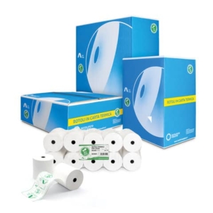 Rotoli registratore di cassa Rotolificio Pugliese Exclusive BPA FREE 57 mm x 30 m 48 g/m² - f. 12 mm conf. 10 pz NBA5730TK