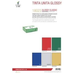 Carta regalo Kartos Glossy Classic 70x100 cm - conf. da 100 fogli in 5 colori assortiti - 18023