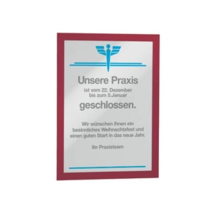 Cornice espositiva Durable DURAFRAME® A4 236x323 mm rosso - conf. 10 pz - 4882-03