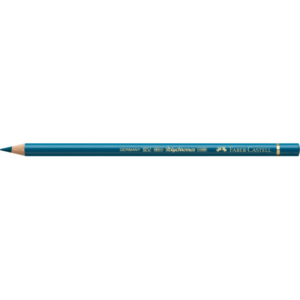 Matite colorate permanenti Faber Castell Polychromos mina 3,8 mm conf. 6 pezzi - elio turchese - 110155