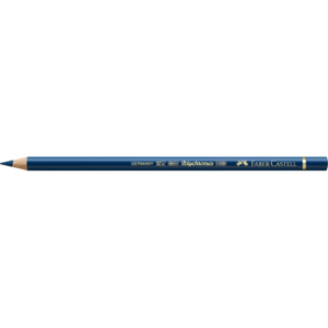 Matite colorate permanenti Faber Castell Polychromos mina 3,8 mm conf. 6 pezzi - blu prussia - 110246