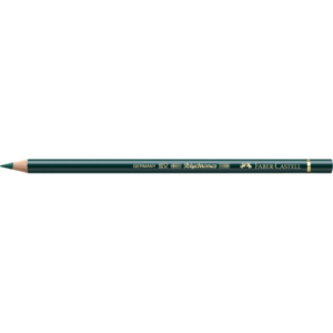 Matite colorate permanenti Faber Castell Polychromos mina 3,8 mm conf. 6 pezzi - verde abete - 110267