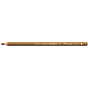 Matite colorate permanenti Faber Castell Polychromos mina 3,8 mm conf. 6 pezzi - marrone ocra - 110182