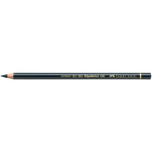 Matite colorate permanenti Faber Castell Polychromos mina 3,8 mm conf. 6 pezzi - nero - 110199