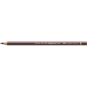 Matite colorate permanenti Faber Castell Polychromos mina 3,8 mm conf. 6 pezzi - Marrone van-Dyck - 110176