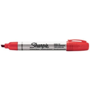 Marcatore permanente Sharpie Metal punta scalpello - 1,2-5,5 mm - in conf. da 12 rosso - S0945790