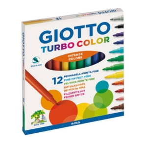 Pennarelli GIOTTO Turbo Color punta fine 2,8 mm assortiti astuccio da 12 - F416000
