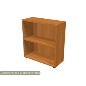 Libreria bassa componibile noce chiaro doppia larghezza 76x32xH.81,5 cm linea Protocollo Artexport - LB-L76/4
