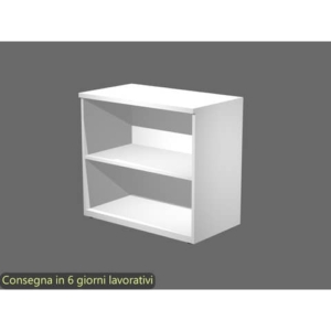 Mobile a giorno basso bianco 80x46xH.73 cm con 1 ripiano linea Bridge/Flex Artexport - BB/3