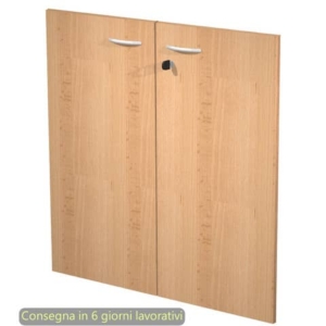 Ante con serratura faggio 80x67 cm in melaminico per mobile basso linea Presto Artexport - 60067M/6