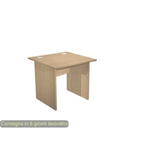 Scrivania piano rovere 80x80xH.73 cm gamba a pannello in melaminico linea Flex Artexport - JPB80/C