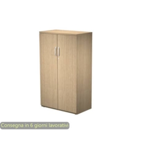 Armadio medio con ante battenti rovere 80x46xH.136 cm in melaminico linea Bridge/Flex Artexport - BMH+AMH/C