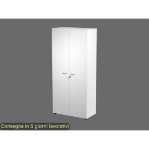 Armadio alto con ante battenti bianco 90x45,8xH.200 cm con serratura linea componibili 2898 Artexport - AR/ST+AA/33