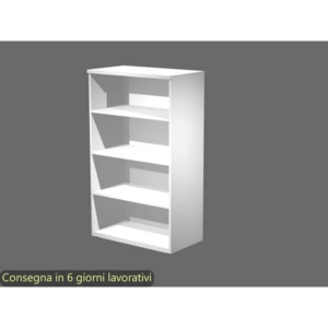 Mobile a giorno medio bianco 80x46xH.136 cm con 3 ripiani linea Bridge/Flex Artexport - BMH/3