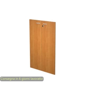 Ante con serratura noce chiaro 80x115 cm in melaminico per mobile medio linea Presto Artexport - 60069M/4
