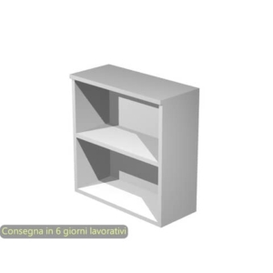 Mobile a giorno basso grigio 80x44xH.72 cm con 1 ripiano regolabile linea Presto Artexport - 50030/5