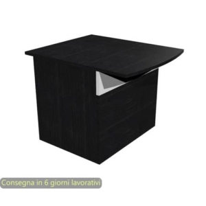Bancone reception basso per disabili nero venato frassino 80x97,5xH.72 cm in melaminico Musa Artexport - 2824-HB80/83