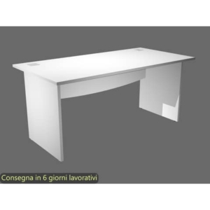 Scrivania piano bianco 140x80xH.73 cm gamba a pannello in melaminico linea Flex Artexport - JPB140/3