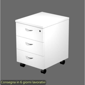 Cassettiera a tre cassetti montata bianco 41,8x52xH.59,5 cm linea Presto Artexport - 60019/3