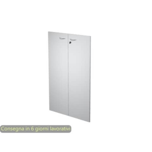 Ante con serratura grigio 80x115 cm in melaminico per mobile medio linea Presto Artexport - 60069M/C