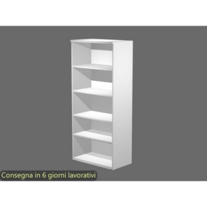 Mobile a giorno alto bianco 80x46xH.181,8 cm con 4 ripiani linea Bridge/Flex Artexport - BH/3