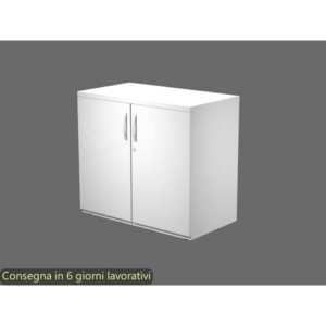 Armadio basso con ante battenti bianco 80x46xH.73 cm in melaminico linea Bridge/Flex Artexport - BB+AB/3
