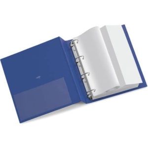 Raccoglitore Sei Rota Stelvio A4 - 4 anelli D 40 mm - dorso 5,5 cm blu 36404507