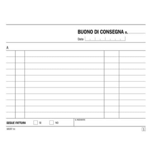 Blocco buoni di consegna data ufficio 11,5x16,5 cm - 50x2 copie autoricalcanti DU161570000