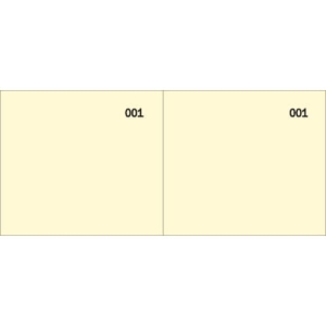 Scontrino colorato a 2 sezioni Data Ufficio blocco 100 copie prenumerate giallo - DU160000030